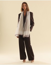 Morgan & Taylor - Lotus Light-Weight Scarf in Burgundy Red