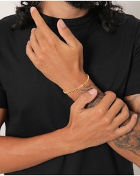 Kuzzoi - ICONIC EXCLUSIVE - Bracelet Smiling Face Basic in 925 Sterling Silver Gold Plated