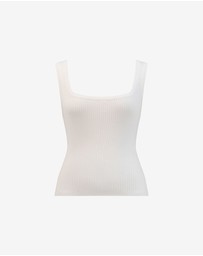 Forcast - Ella Square Neck Rib Knit