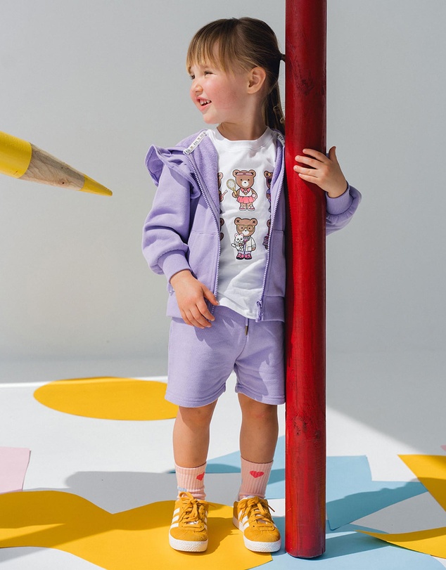 Huxbaby - Lavender Zip Shorts - Babies-Kids