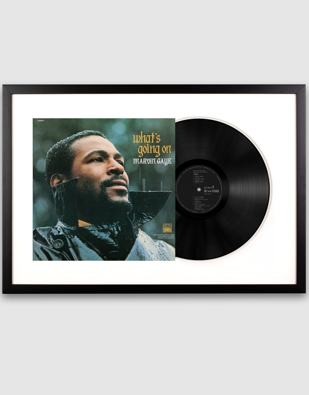 iWorld - Framed Marvin Gaye What's Going On - Vinyl Album Art