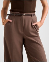 Forever New - Chantelle Belted Wide Leg Pants