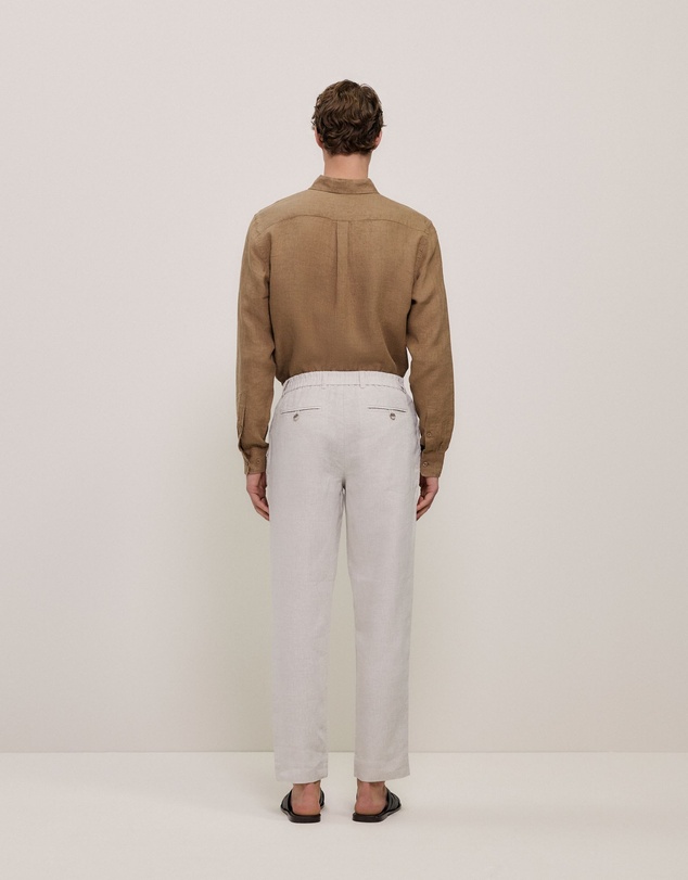 Trenery - Linen Relaxed Tailored Pant in Flax