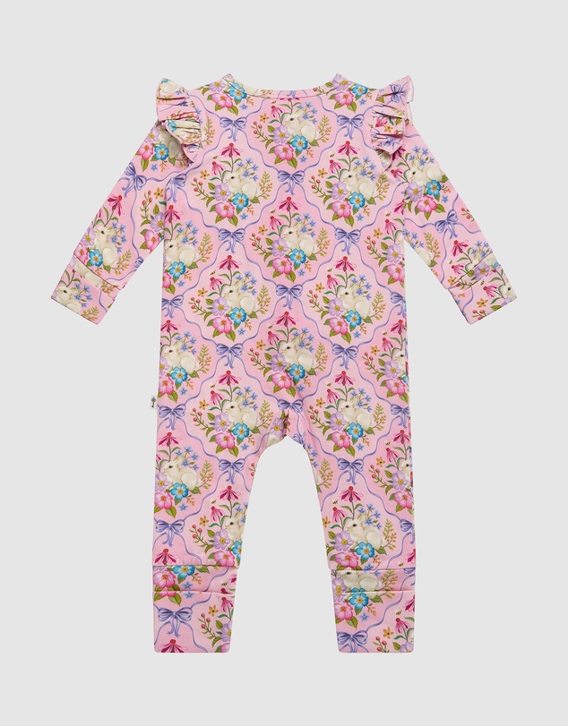 Fleur Harris - 'Bunnies & Bows' Precious Frill Coverall in Pink Love
