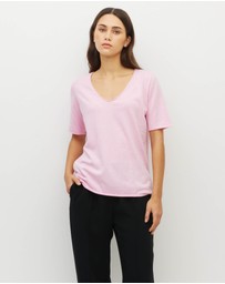 JH Lounge - JHL V-Neck T (Fine Cotton Cashmere) Candy Marle