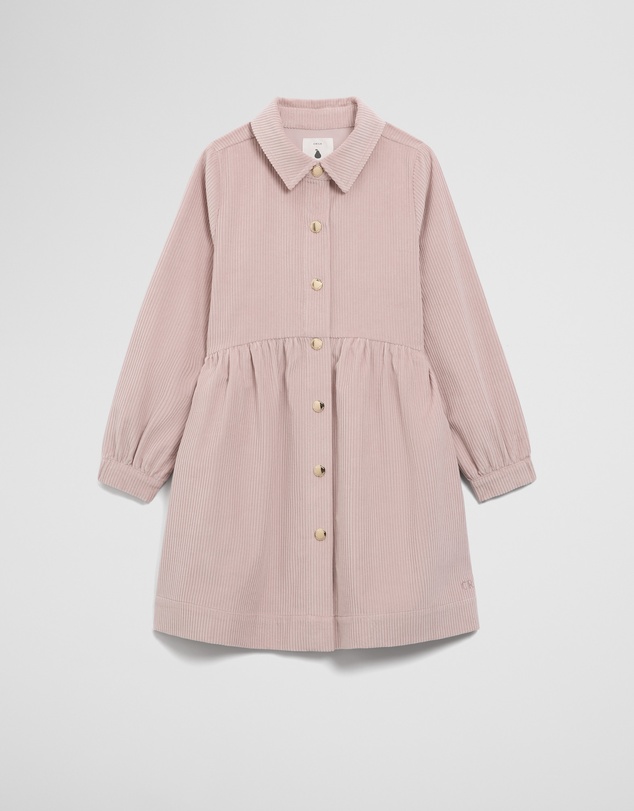 Country Road - Organically Grown Cotton Cord Button Through Dress