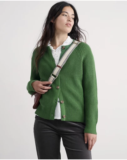Seasalt - Seasalt Cornwall Green Potters Meadow Knitted Cardigan
