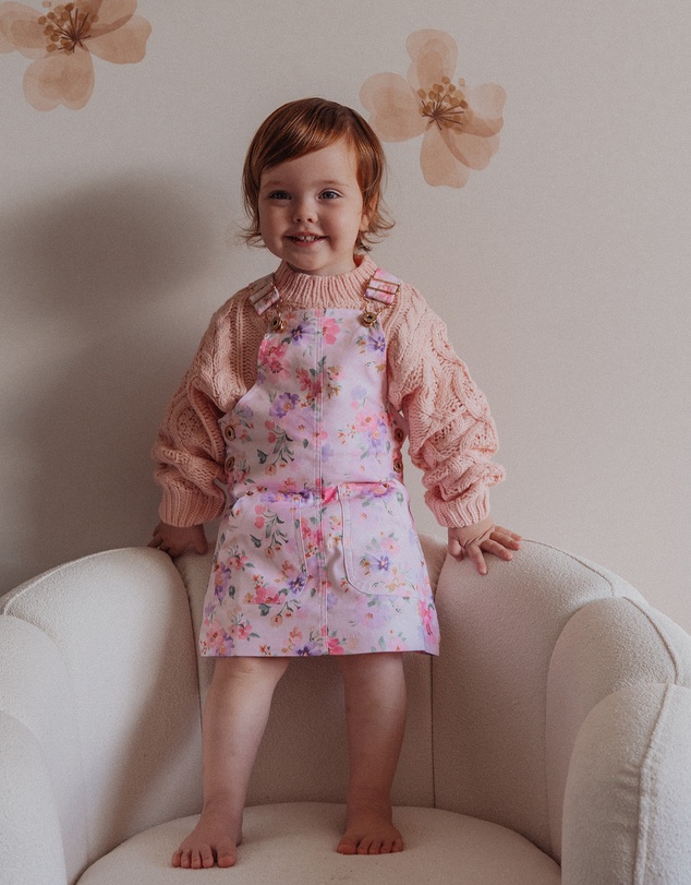 WITH LOVE FOR KIDS - Hazel Denim Pinafore Dress - Babies - Kids