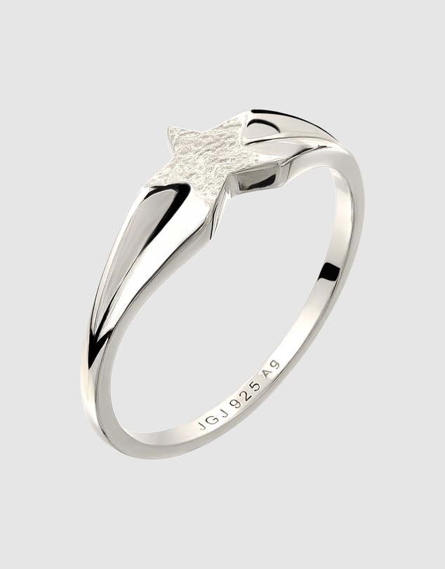 Kuzzoi - ICONIC EXCLUSIVE - Signet Ring with Star Emblem in 925 Sterling Silver