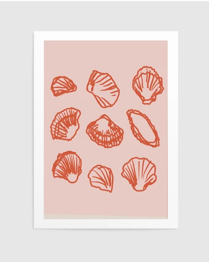 Olive et Oriel - Shell Secrets No1 by Treechild Art Print