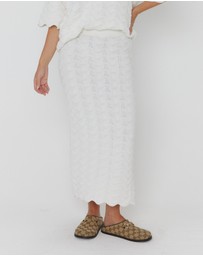 ALEXANDRA - Ratan Skirt White