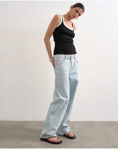 TOPSHOP - Raja Rib Scoop Neck Vest