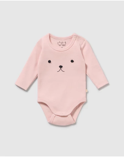 Wilson & Frenchy - Organic Rib Long Sleeved Bodysuit - Babies
