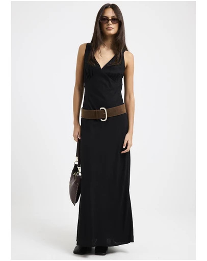 Subtitled - Kaia V Neck Midi Dress