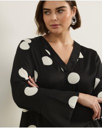 Atmos&Here Curvy - Nara Polka Dot Blouse