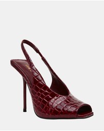 Steve Madden - Lucian Wine Croco Heels