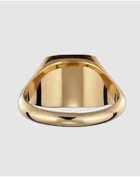 Kuzzoi - ICONIC EXCLUSIVE - Enamel Signet Ring in Gold-Plated 925 Sterling Silver
