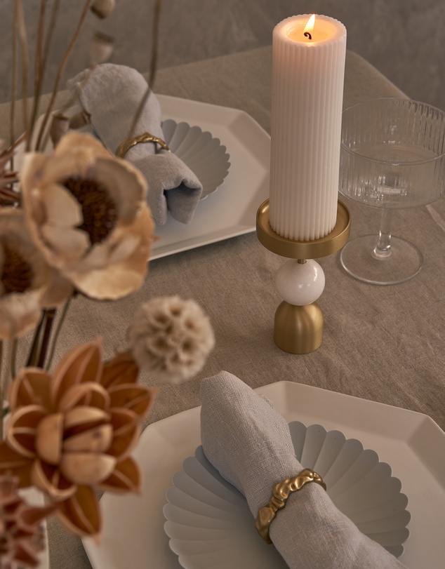 Black Blaze - Flow Napkin Ring Set