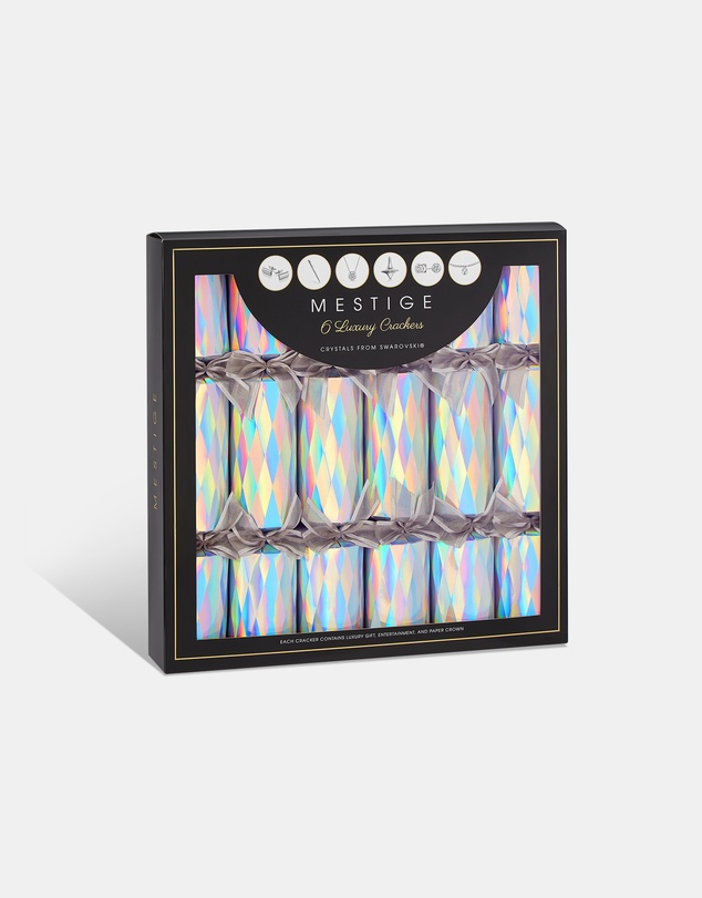Mestige - Holographic Prism Luxury Christmas Crackers – 6 Pack