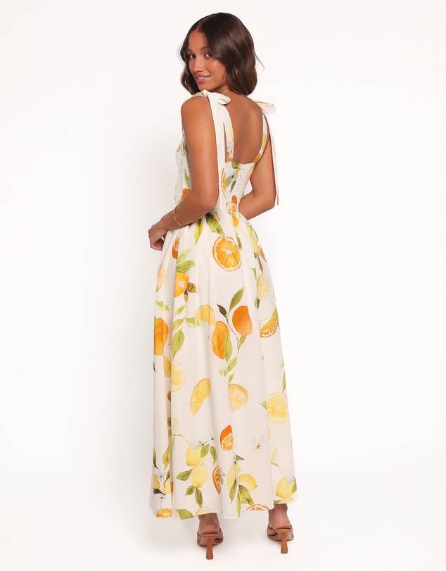 Petal & Pup - Mirea Midi Dress - Lemon Print