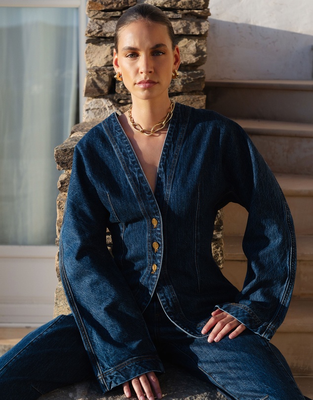 KIVARI - Jessica Denim Barrel Jacket