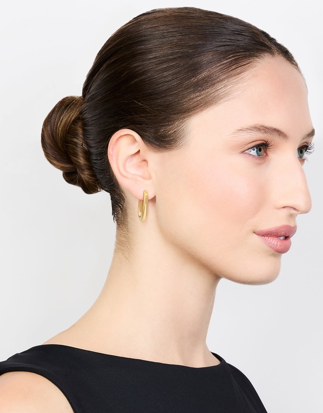 Lovisa - Waterproof Gold Plated Stainless Steel Rounded Square Hoop Earrings