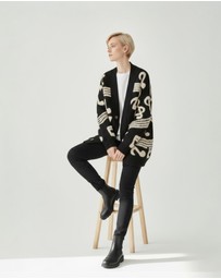 Mossée - Harper Note Pattern Knit Cardigan