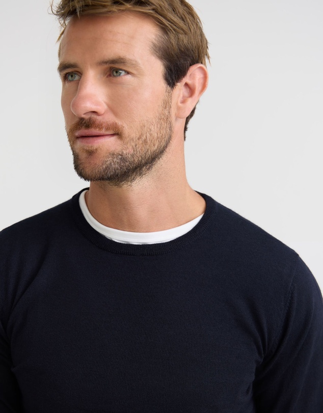 Oxford - Crew Neck Pure Wool Pullover