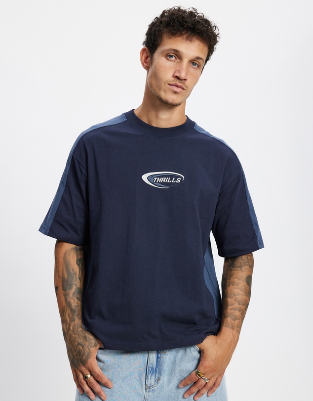 Thrills - Fusion Panel Box Fit Oversize Cropped Tee