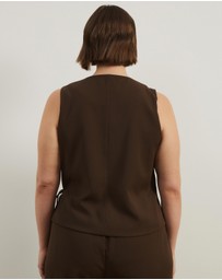Atmos&Here Curvy - Freida Wrap Vest Top