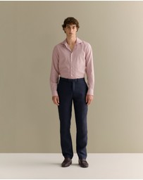 Trenery - Tailored Fit Cotton Career Shirt in Rhubarb