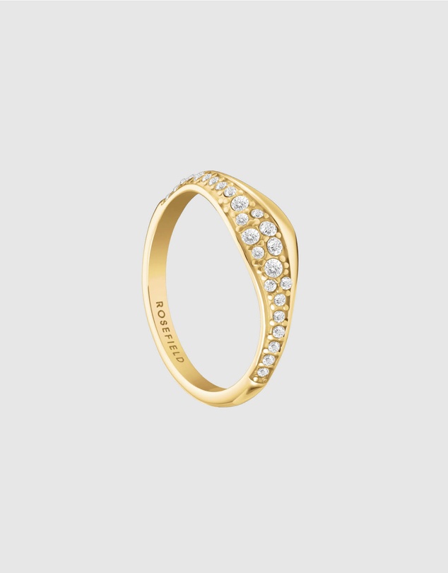 Rosefield - Pavé Wave Gold-Tone Ring