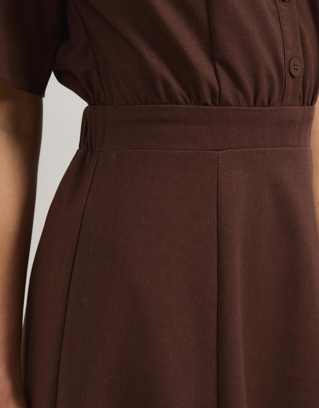 Atmos&Here - Belle Short Sleeve Shirt Maxi Dress