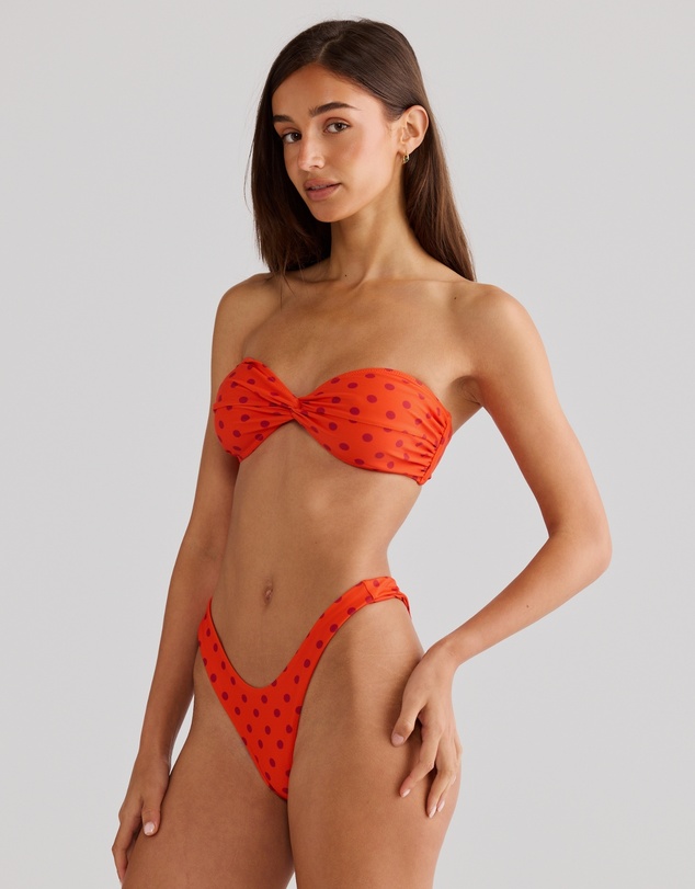 Vacay Swimwear - Positano Bottom Chilli Polka