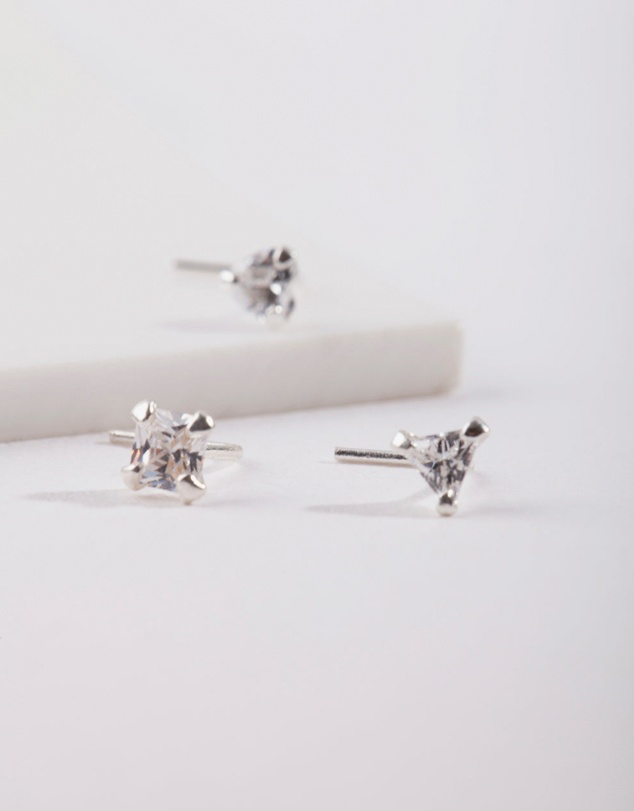 Lovisa - Sterling Silver Cubic Zirconia Nose Stud Pack