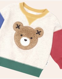 Huxbaby - Furry Huxbear Colour Block Sweat - Babies-Kids