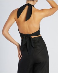 Amelius - Amrita Linen Halter Top