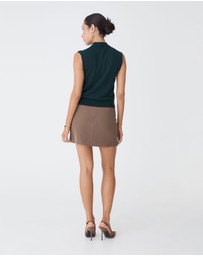 Forcast - Dina Mock Neck Knit Top