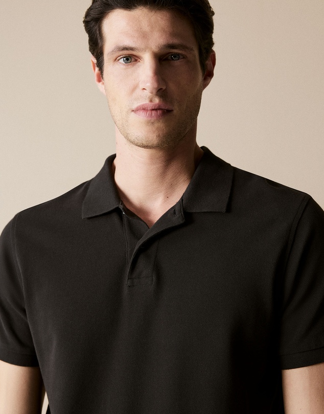 Trenery - Classic Pique Polo in Black