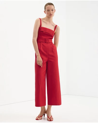 M.N.G - Belt Linen Jumpsuit