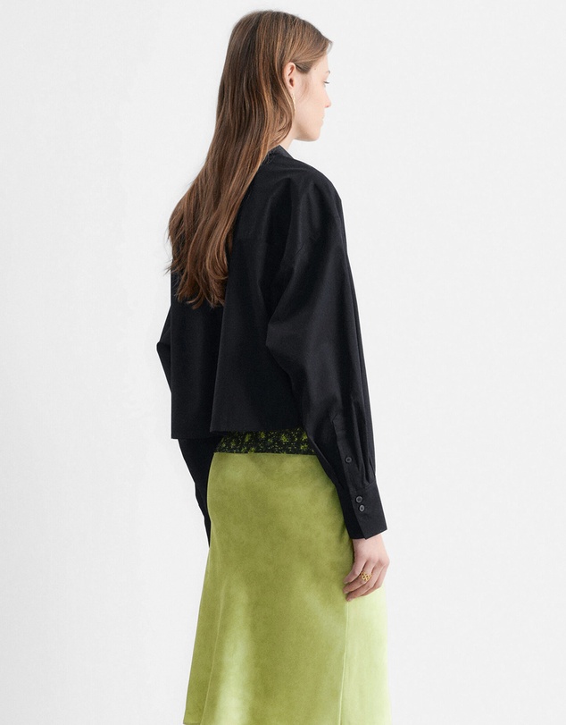 & Other Stories - Cropped Oversized Cotton Shirt