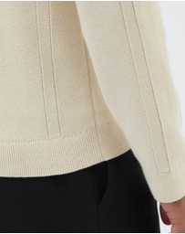 AERE - Textured Long Sleeve Polo