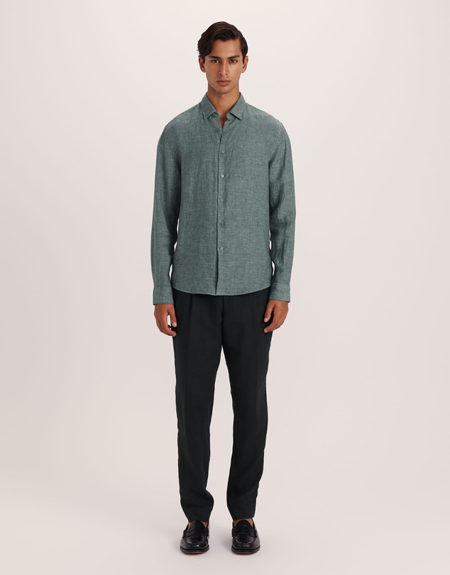 SABA - Anderson Long Sleeve Classic Linen Shirt
