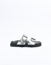 Walnut Melbourne - Mint Leather Slide
