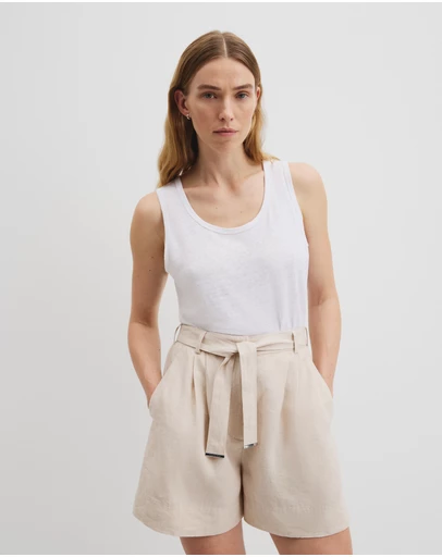 Country Road - Linen Scoop Neck Tank