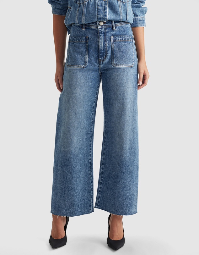 Decjuba - Darcy Cropped Wide Leg Jeans