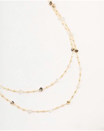 Lovisa - Gold Plated Station Semi Precious Shards And Ball Necklace