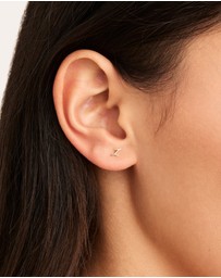 By Charlotte - Sterling Silver Love Z Earring