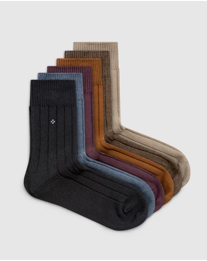 Sockdaily - Marjorie 6 Pack Quarter Socks