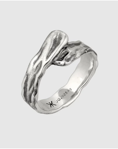 Kuzzoi - ICONIC EXCLUSIVE - Organic Band Ring in Oxidised 925 Sterling Silver